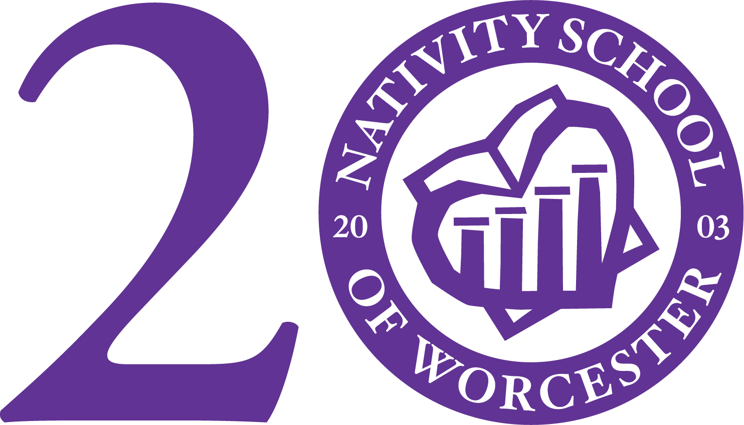 NSoW – 20th Anniversary Logo – Nativity School of Worcester